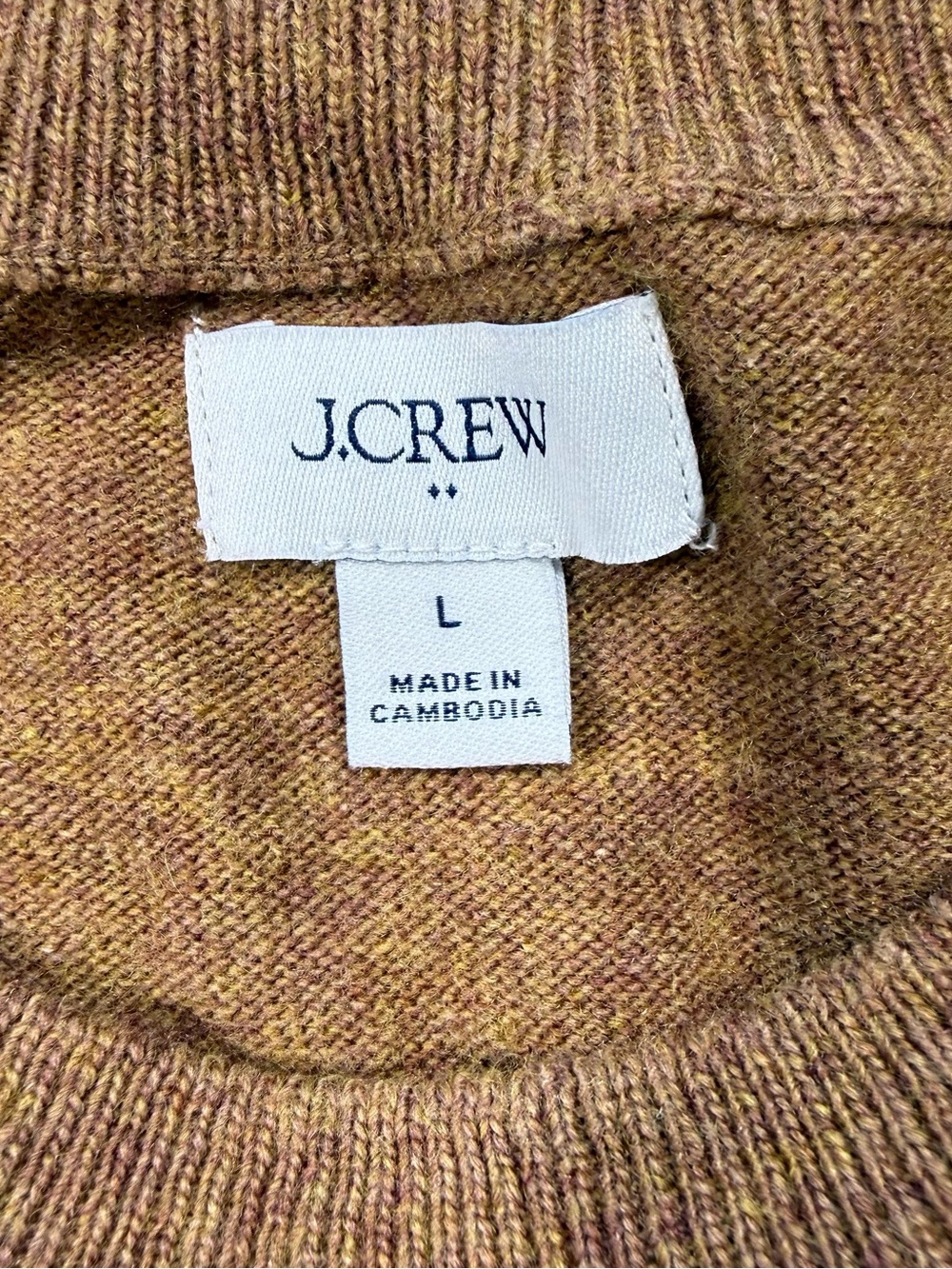 J. Crew Cotton Wool Blend Crewneck Sweater in Brown - Picture 5 of 9